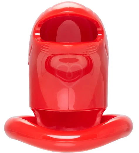 Мужской пояс верности Black&Red красный фото 5