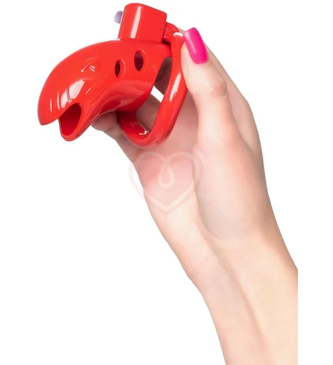 Мужской пояс верности Black&Red красный фото 8