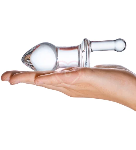 Стеклянная прозрачная пробка с ручкой фото 4