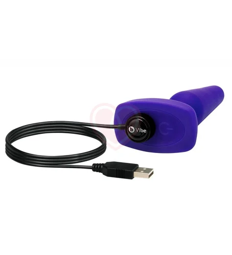 Анальная вибропробка b-Vibe trio с 3 моторчиками фиолетовая фото 4