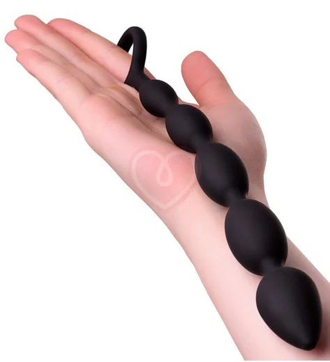 Анальная цепочка со звеньями Toyfa A-toys М чёрная фото 3