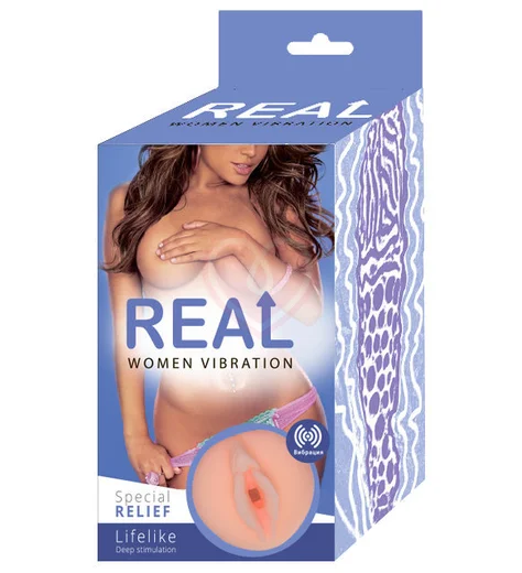 Реалистичный мастурбатор Real Women Vibration Шатенка с вибрацией фото 5