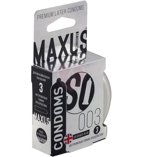 Ультратонкие презервативы Maxus 003 Extra Thin 3 шт с кейсом фото 2