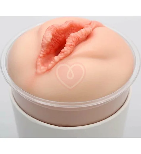 Мастурбатор вагина в стакане Naked Factory V-03 телесный фото 3