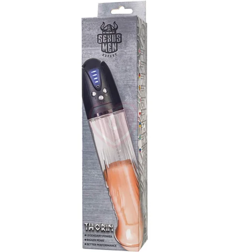 Автоматическая помпа в реалистичной вставкой Sexus Men Expert Thorin чёрная фото 4