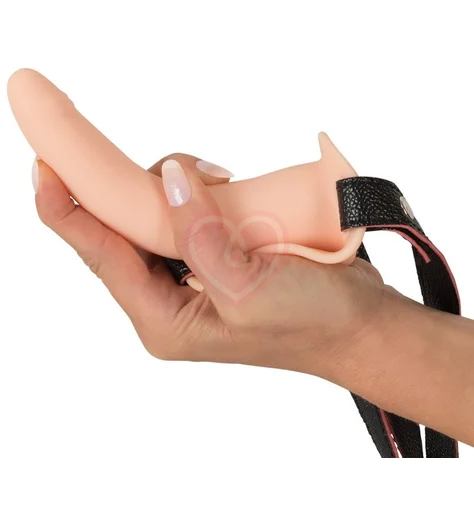 Гладкий страпон с вибрацией на ремешках Vibrating Strap-On фото 5