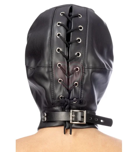 Закрытая маска Fetish Tentation из искусственной кожи фото 3