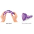 Изогнутый фаллоимитатор Strap-On-Me Dildo Plug Curvy размер M 14 см фиолетовый фото 3