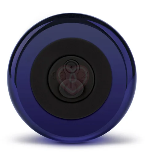 Стеклянный вибростимулятор простаты с пультом Glas Dotted Plug синий фото 5