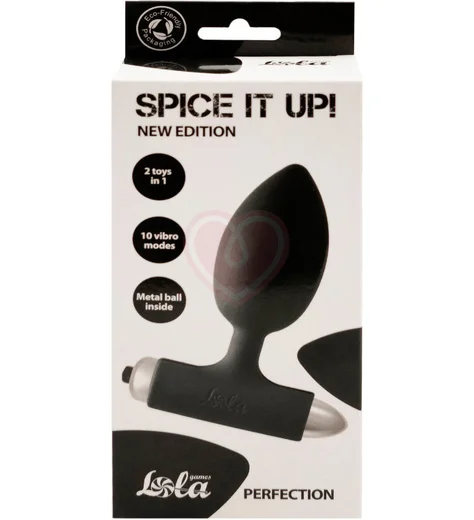 Анальная вибропробка со смещенным центром тяжести Spice it up New Edition Perfection чёрная фото 3