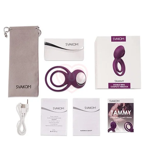 Эрекционное виброкольцо со стимуляцией клитора Svakom Tammy фиолетовое фото 4
