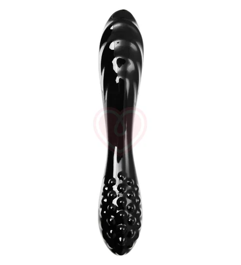 Двухсторонний стеклянный фаллоимитатор Satisfyer Dazzling Crystal 1 черный фото 2
