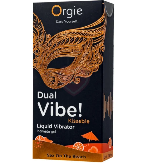Гель для орального секса с эффектом вибрации Orgie Dual Vibe Секс на пляже 15 мл фото 4