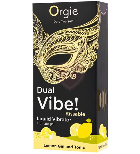 Гель для орального секса с эффектом вибрации Orgie Dual Vibe Джин-тоник 15 мл фото 5