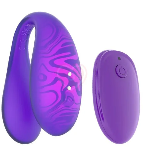 Вибратор для пар Amovibe Twin+ с пультом и приложением фиолетовый фото 4