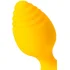 Анальная пробка с рельефом на головке ToDo Riffle средняя жёлтая фото 3