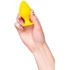 Анальная пробка с рельефом на головке ToDo Riffle средняя жёлтая фото 4