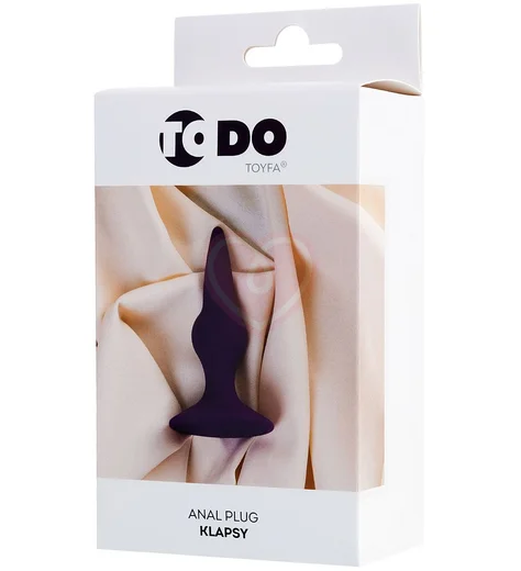Анальная пробка на присоске ToDo Klapsy фиолетовая фото 3