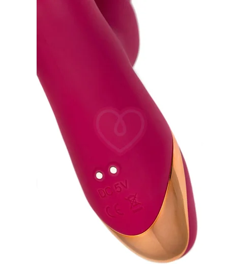 Вибратор с двигающимися кольцами Jos Tenty бордовый фото 6