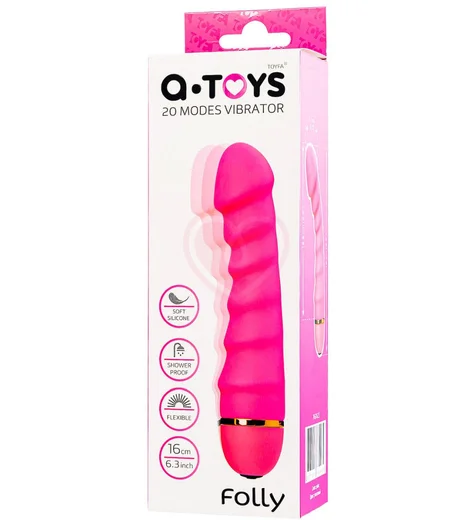 Вибратор с рёбрышками A-Toys by Toyfa Folly розовый фото 6