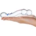 Изогнутый стеклянный стимулятор Textured G-Spot Glass Dildo прозрачный фото 5