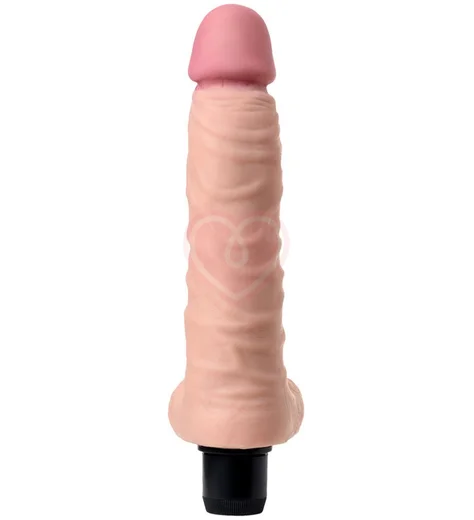 Реалистичный вибратор с мошонкой ToyFa A-Toys 18 см фото 3