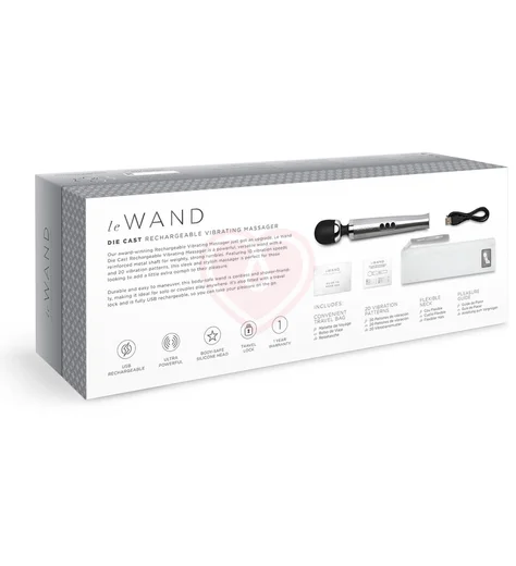 Вибромассажёр Le Wand Die Cast серебряный фото 2