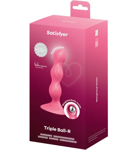 Фаллоимитатор с утяжелёнными шариками Satisfyer Triple Ball-R красный фото 3