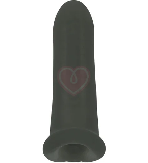 Насадка-удлинитель с отверстием для мошонки Lola Games Super Hero Striker чёрная фото 2