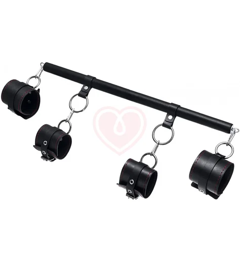 Бандажный набор с 4 точками фиксации Pecado BDSM черный фото 2