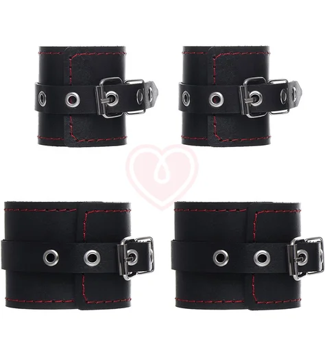 Бандажный набор с 4 точками фиксации Pecado BDSM черный фото 4