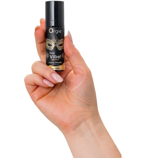 Гель для орального секса с эффектом вибрации Orgie Dual Vibe Пина колада 15 мл фото 2