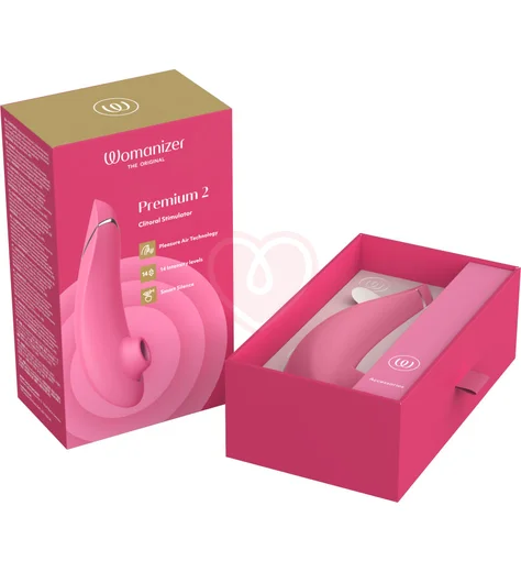 Бесконтактный клиторальный стимулятор Womanizer Premium 2 розовый фото 8