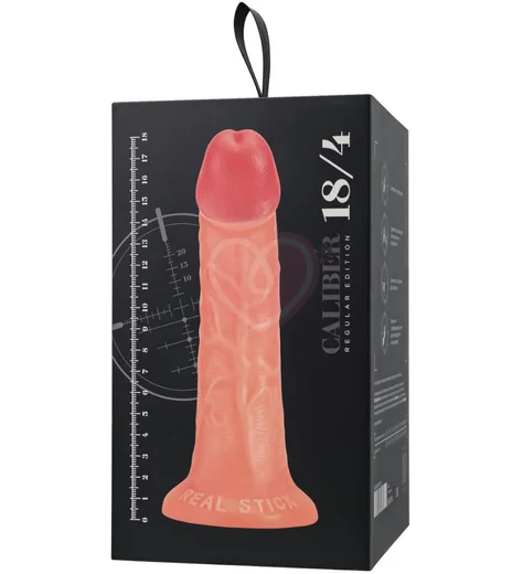 Реалистичный фаллоимитатор на присоске RealStick Caliber 18-4 телесный фото 6