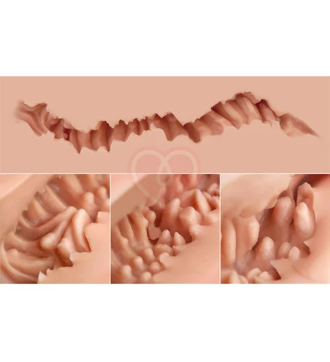 Мастурбатор полуторс с вагиной и попкой Naked Factory Laura телесный фото 3