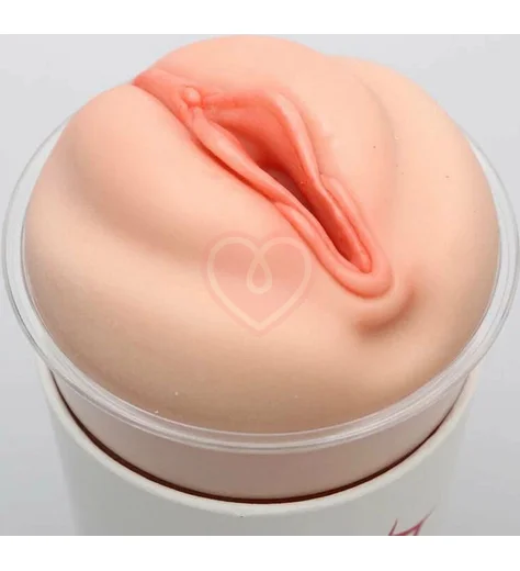 Мастурбатор вагина в стакане Naked Factory V-02 телесный фото 3