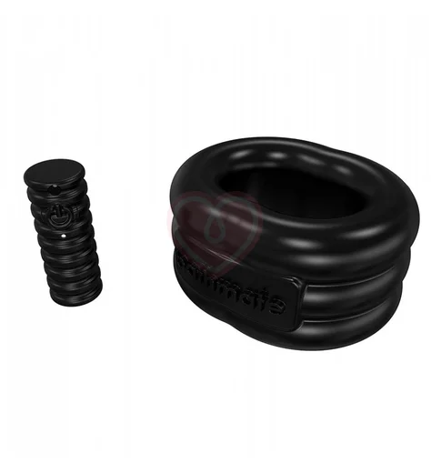 Эрекционное кольцо с вибропулей Bathmate Vibe Ring Stretch чёрное фото 2