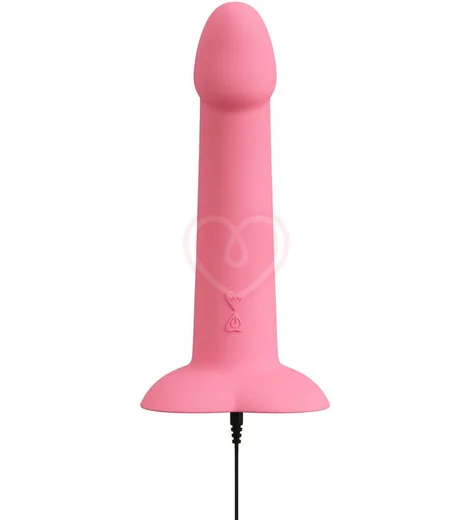 Вибратор с присоской в виде сердца Heart Guy розовый фото 8