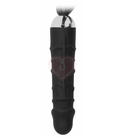 Плётка с ручкой-фаллоимитатором Ouch! Whip with Realistic Silicone Dildo чёрная фото 2