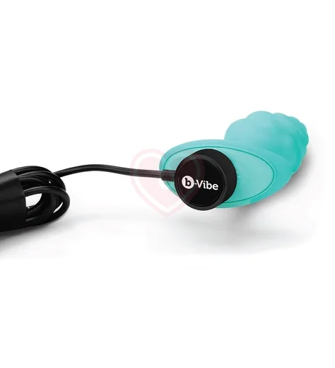 Рельефная вибропробка b-Vibe Bump Texture Plug бирюзовая фото 4