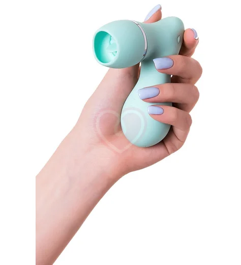 Вакуумный стимулятор клитора с язычком Jos Dingo бирюзовый фото 3