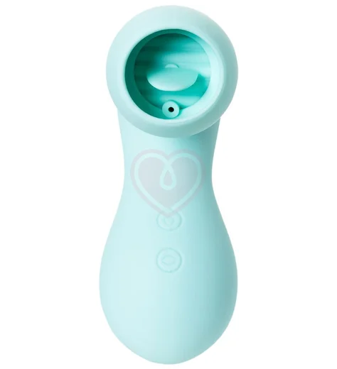 Вакуумный стимулятор клитора с язычком Jos Dingo бирюзовый фото 5