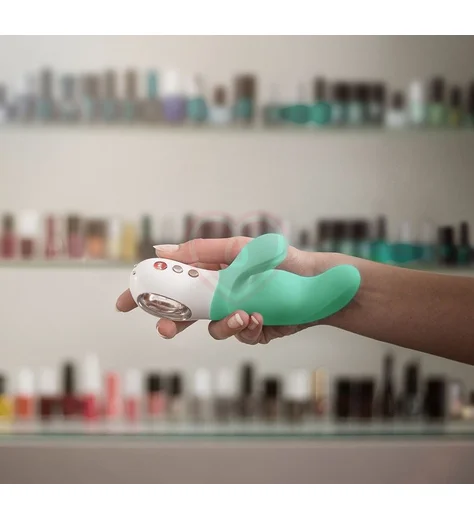 Вибратор со стимулятором клитора и точки G Fun Factory MiSS Bi фисташковый фото 3