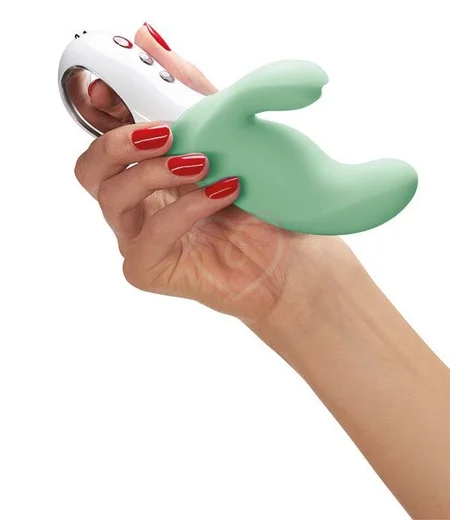 Вибратор со стимулятором клитора и точки G Fun Factory MiSS Bi фисташковый фото 4