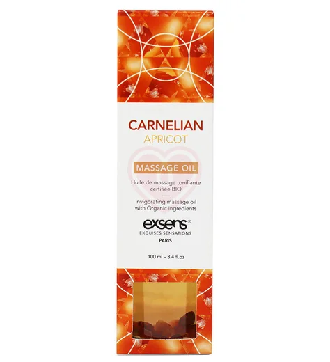 Массажное масло Exsens Carnelian Apricot с сердоликом и абрикосом 100 мл фото 2