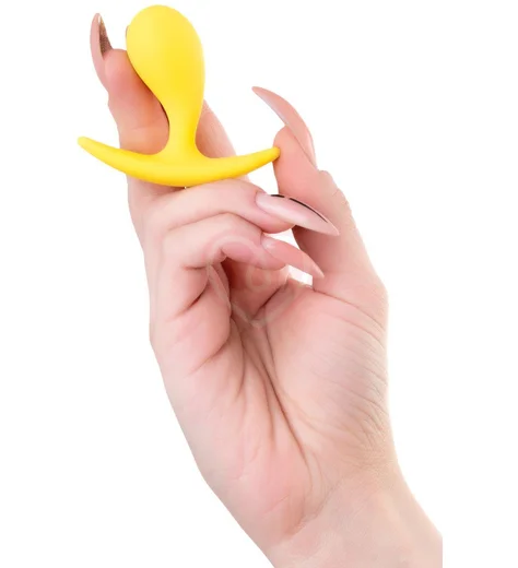 Анальная пробка ToDo Blob жёлтая фото 4