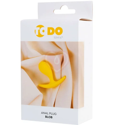 Анальная пробка ToDo Blob жёлтая фото 5