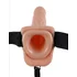 Фаллопротез с вибрацией Vibrating Hollow Strap-On with Balls Flesh 19 см телесный фото 4
