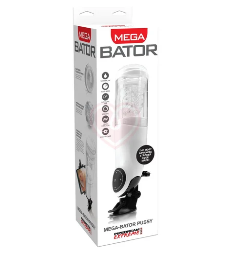 Автоматический мастурбатор-вагина с держателем Mega-Bator Pussy белый фото 2