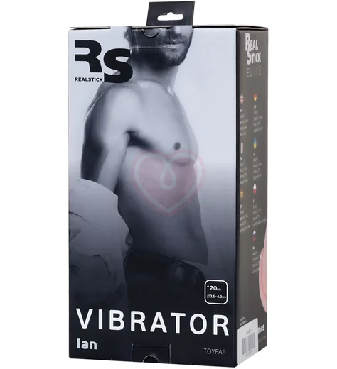 Реалистичный вибратор на присоске с пультом RealStick Elite Ian телесный фото 10